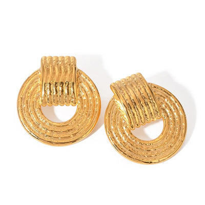 Golden Radiance Statement Earrings