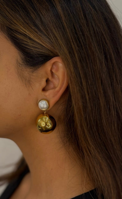 Pearl Sphere Drop Earrings