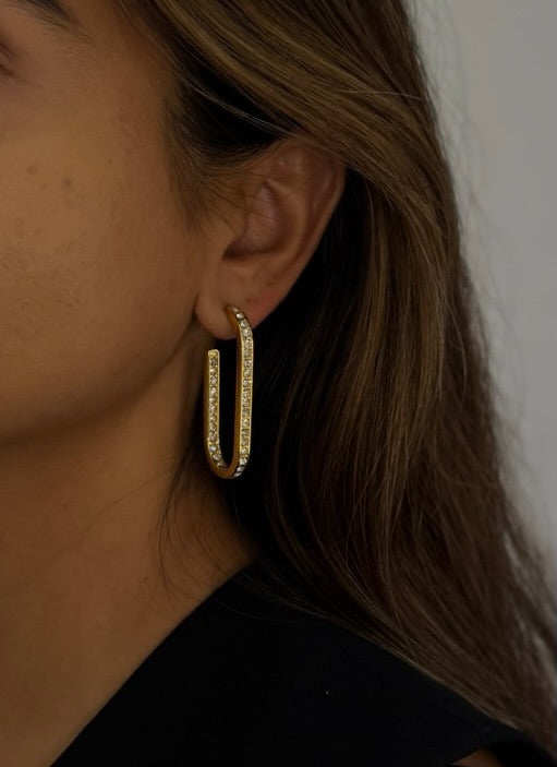 Dazzling Edge Hoops